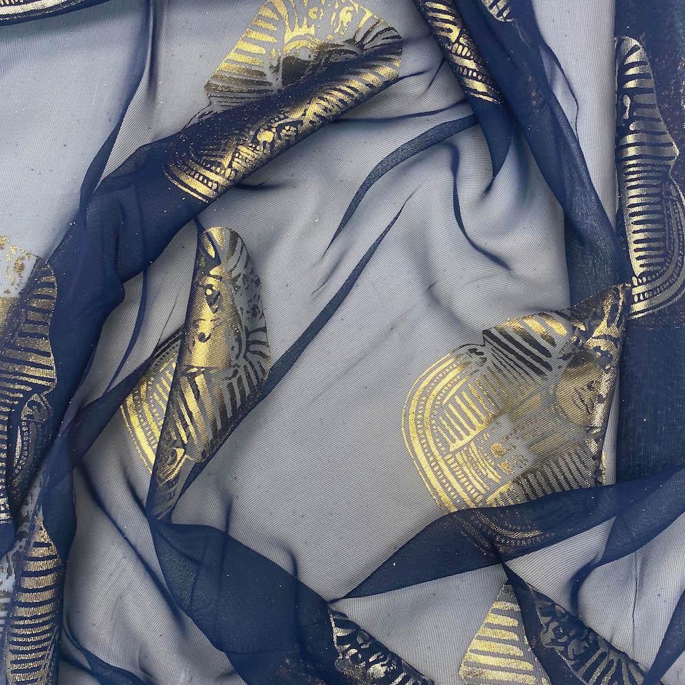 Metallic Foil Pharaoh Chiffon - Image 6