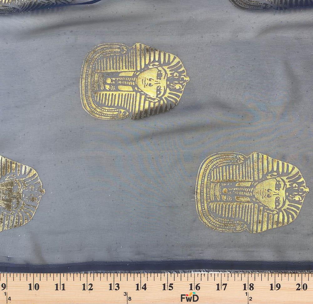 Metallic Foil Pharaoh Chiffon - Image 7