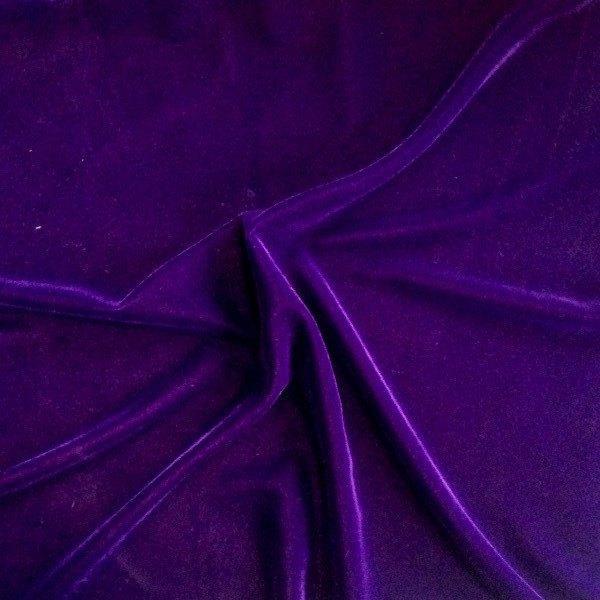 Micro Velvet Rod Pocket Curtains - Purple - Image 3