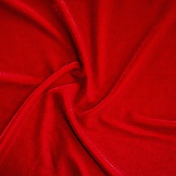 Micro Velvet Rod Pocket Curtains - Red - Image 3