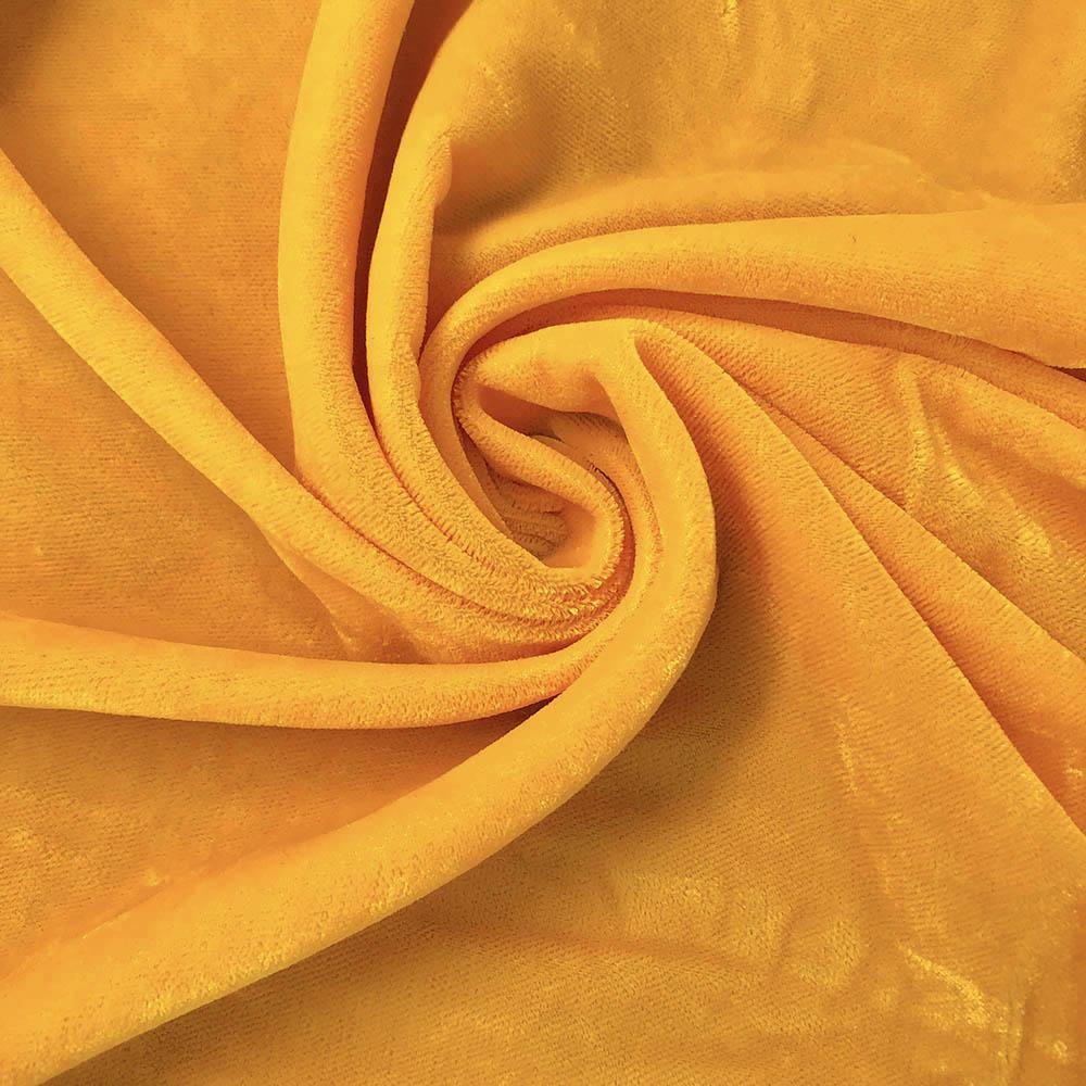 Micro Velvet Rod Pocket Curtains - Yellow - Image 3