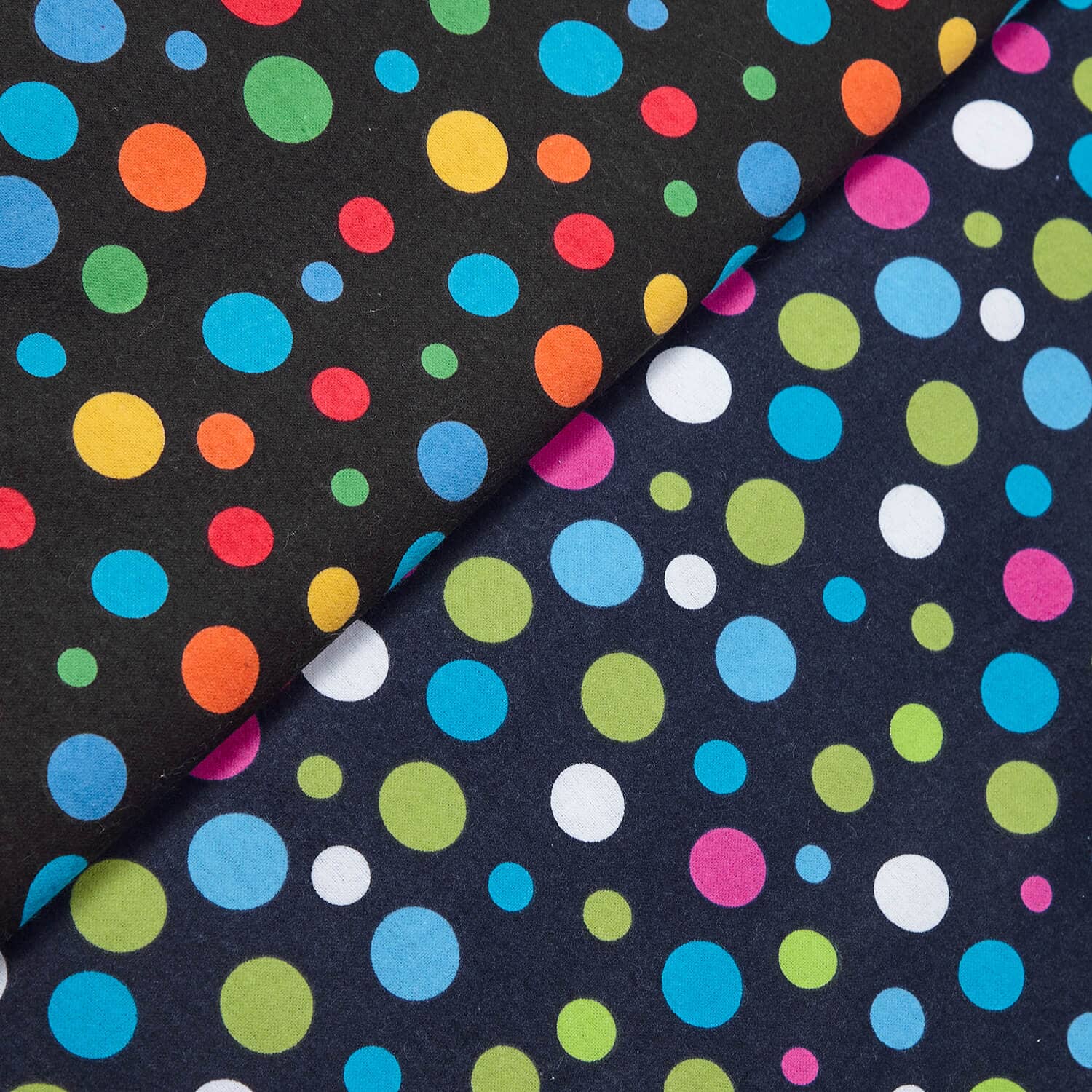 Multi Dot Printed Cotton Flannel