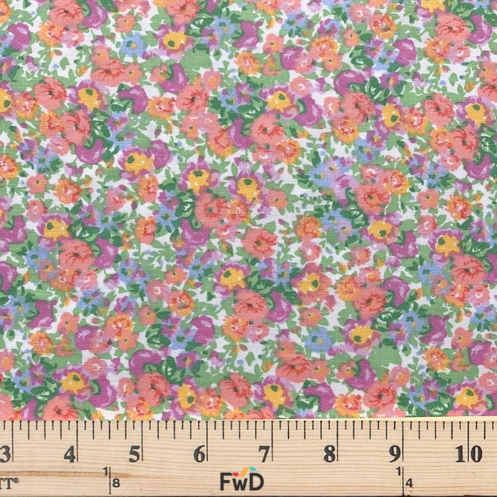 Natalia Coral Print Broadcloth - Image 2