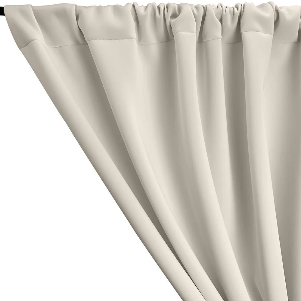 Neoprene Scuba Rod Pocket Curtains - Off White - Image 2