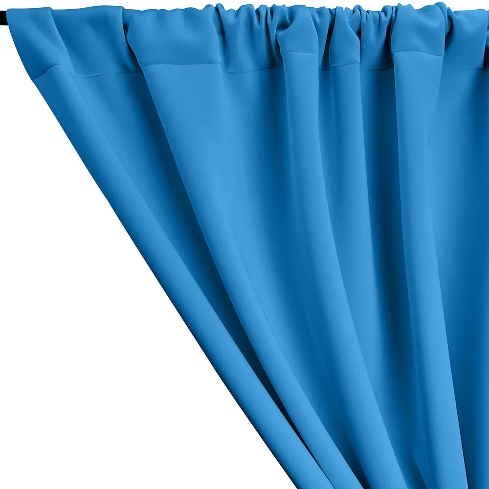 Neoprene Scuba Rod Pocket Curtains - Turquoise - Image 2