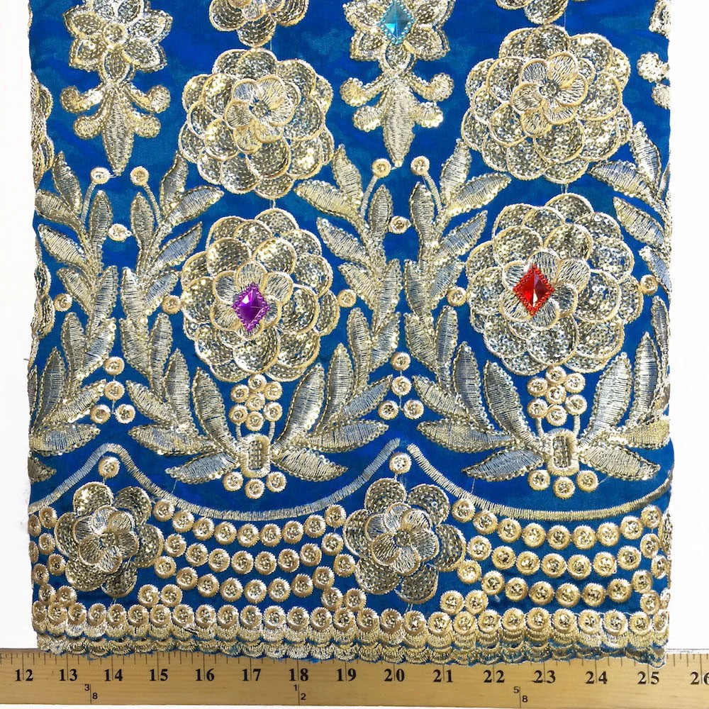 Noble African George Taffeta Studded - Turquoise - Image 3