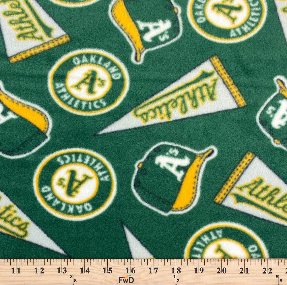 Oakland A's Athletics MLB Fleece Fabric - Image 3