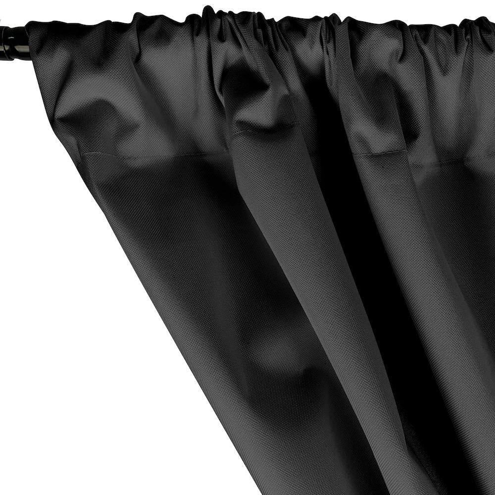 Ottertex® Canvas Waterproof Rod Pocket Curtains - Black - Image 2