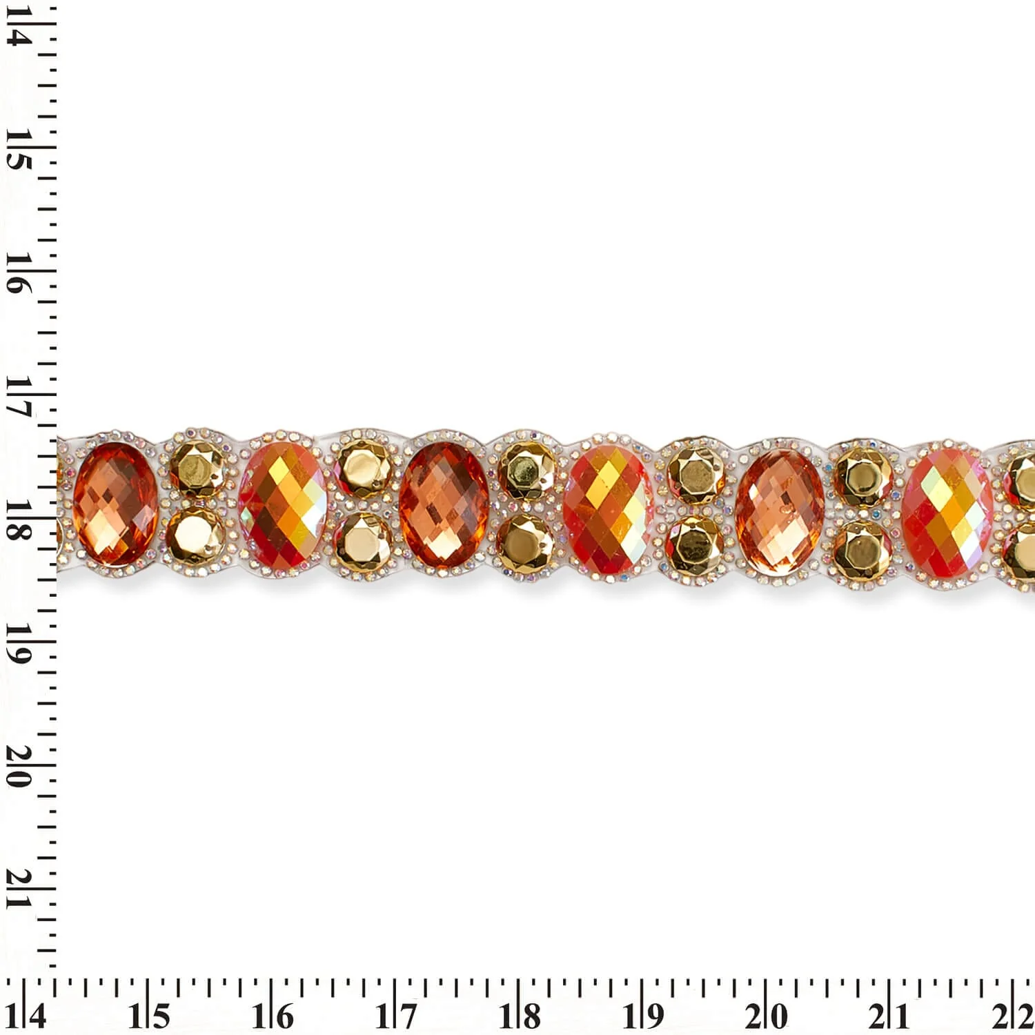 Oval Resin Rhinestone Iron On Trim - Image 9
