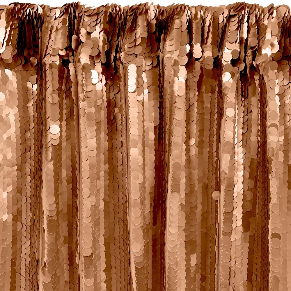 Paillette Circle Sequins Rod Pocket Curtains - Copper - Image 2