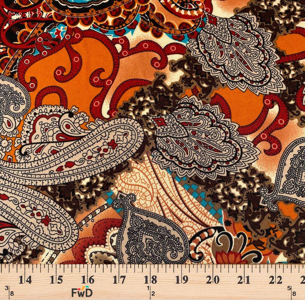 Paisley Maize Printed ITY (10-1) - Image 3