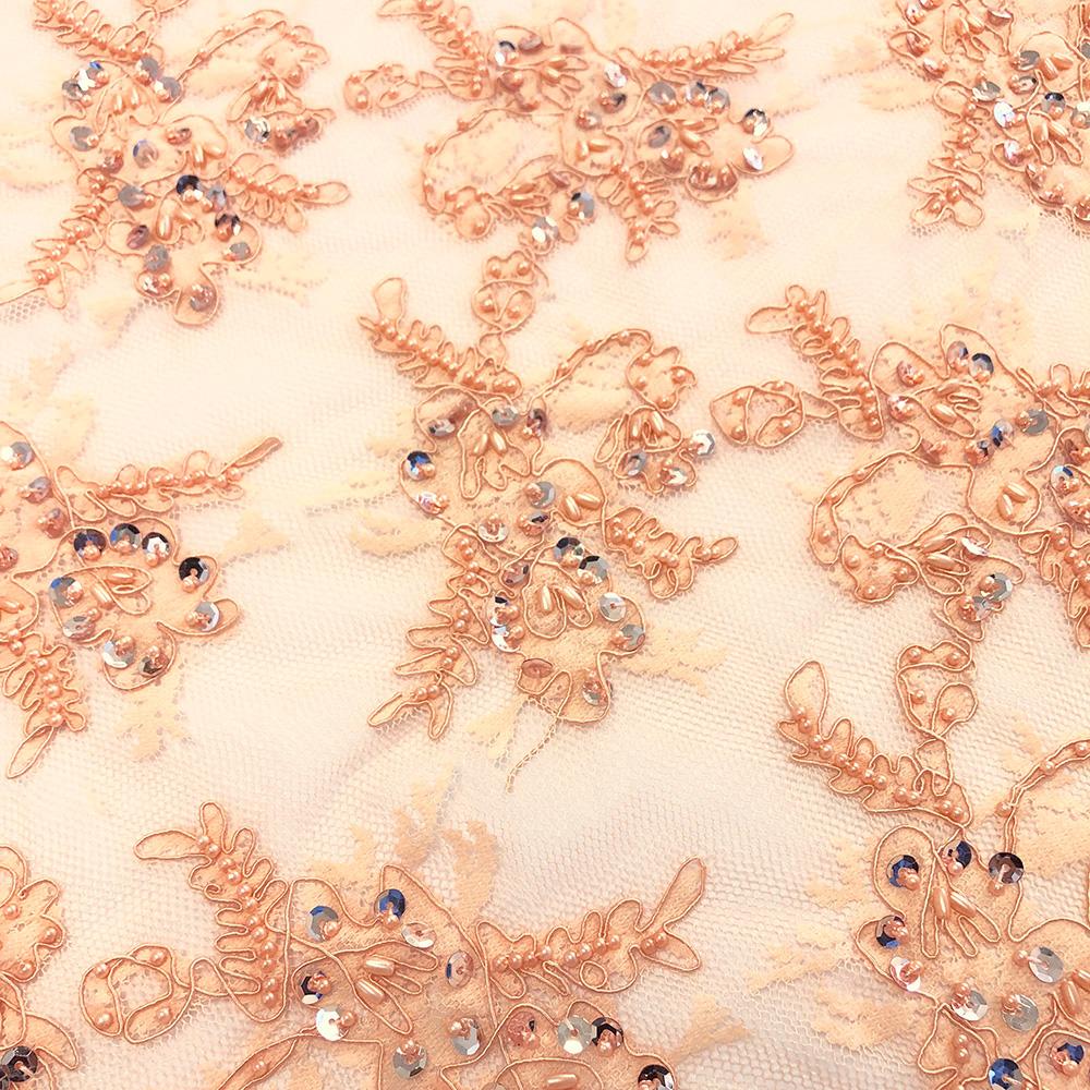 Peach Queen Beaded Lace - Image 2