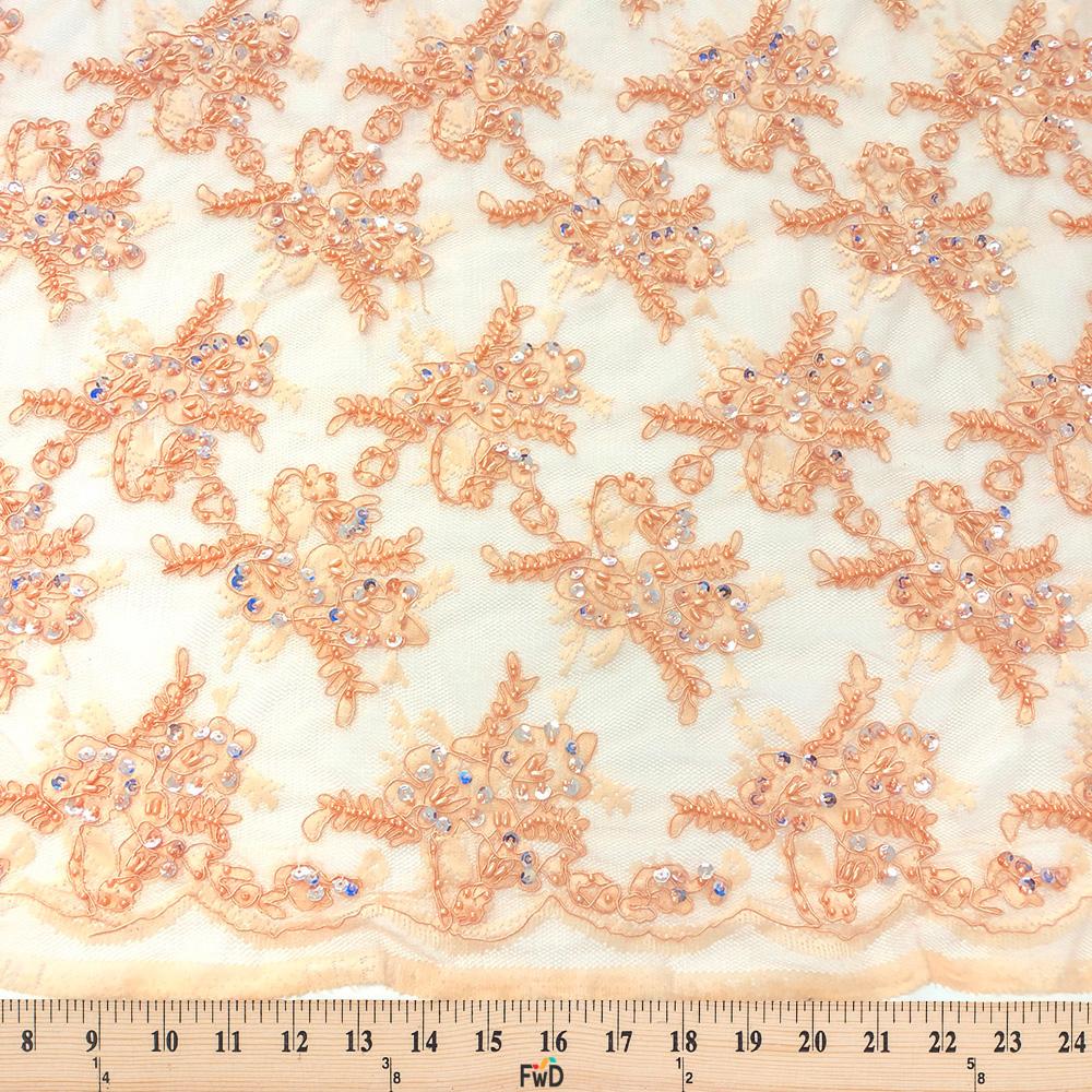 Peach Queen Beaded Lace - Image 3