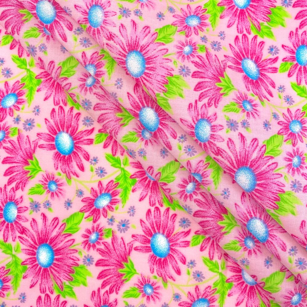 Pink Aster Print Broadcloth - Image 2