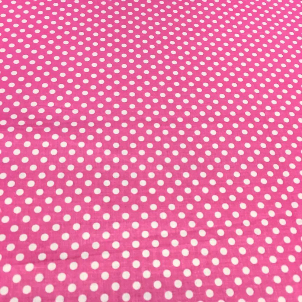 Pink Polka Dot Printed Cotton - Image 2