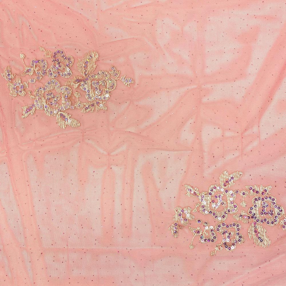 Pink Tulip Sequin Sparkled Mesh