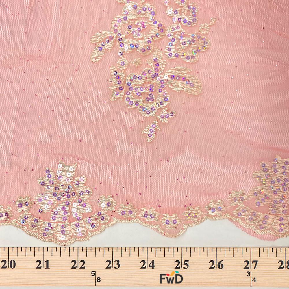 Pink Tulip Sequin Sparkled Mesh - Image 3