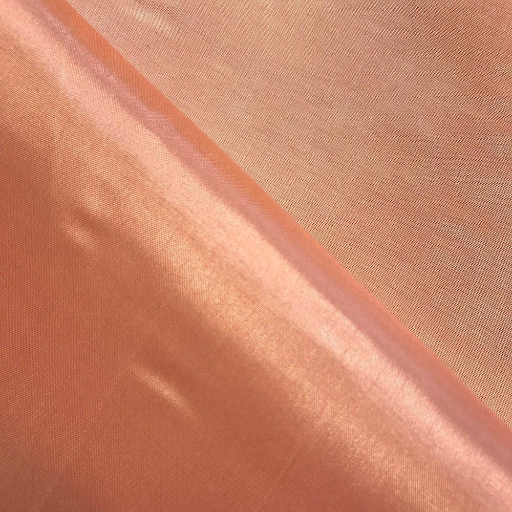 Poly China Silk Lining Rod Pocket Curtains - Peach - Image 3