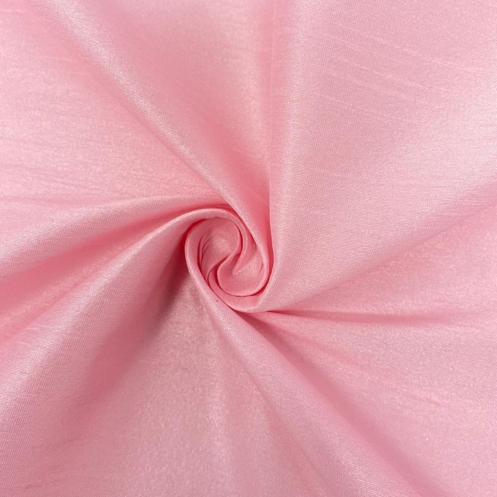 Polyester Dupioni Rod Pocket Curtains - Pink - Image 3