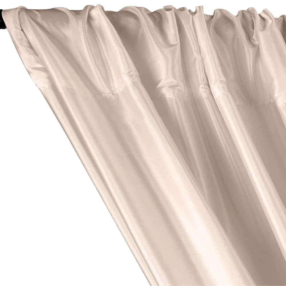 Polyester Taffeta Lining Rod Pocket Curtains - Blush - Image 2