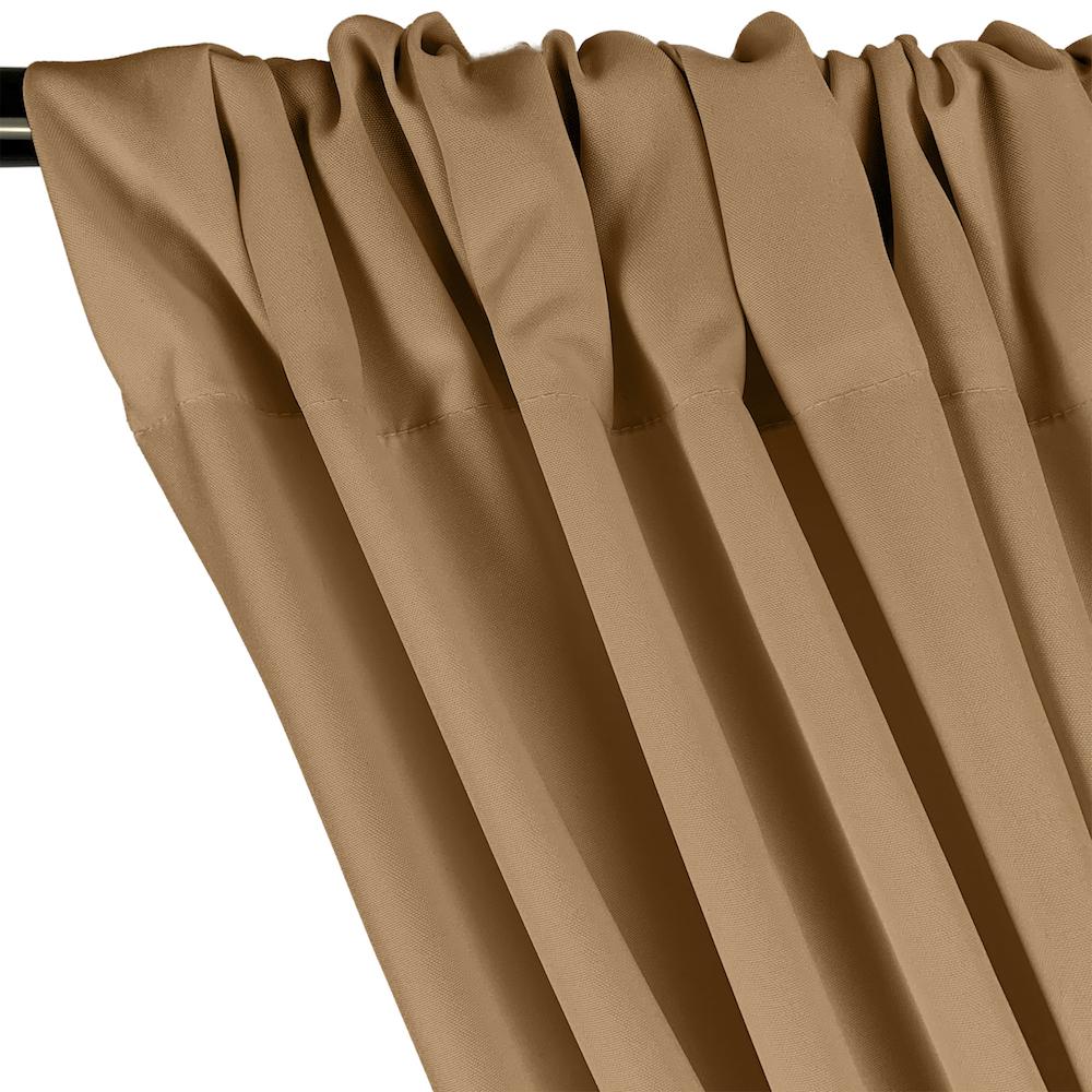 Poplin (60 Inch) Rod Pocket Curtains - Khaki - Image 2