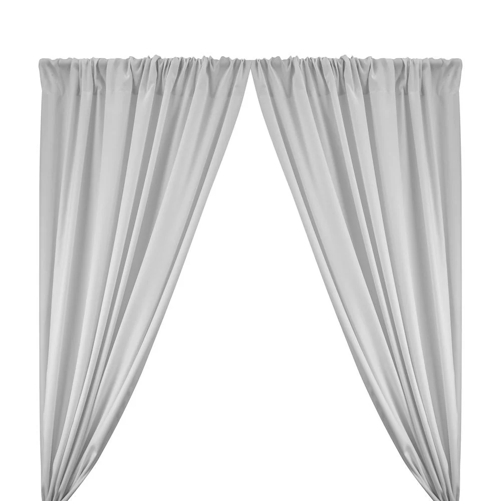 Poplin (60 Inch) Rod Pocket Curtains - Silver