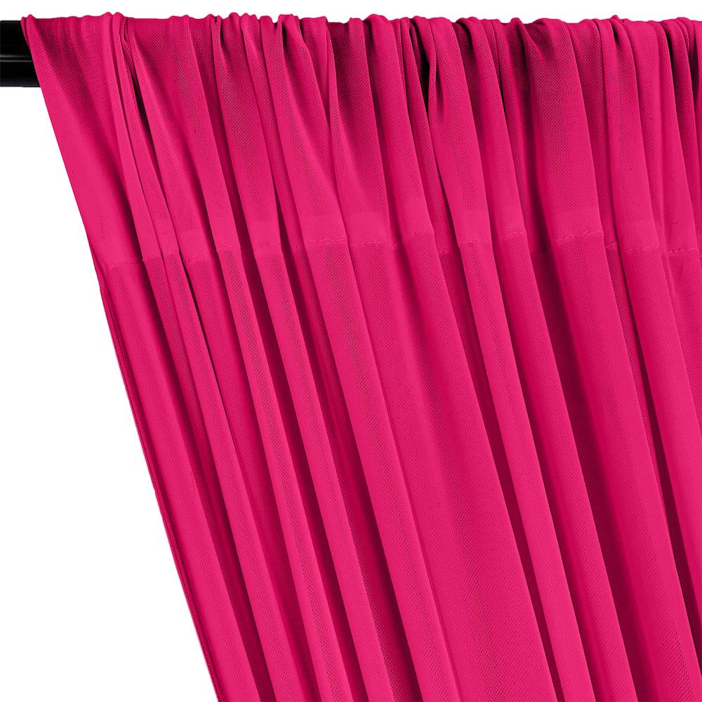 Power Mesh Rod Pocket Curtains - Fuchsia - Image 2