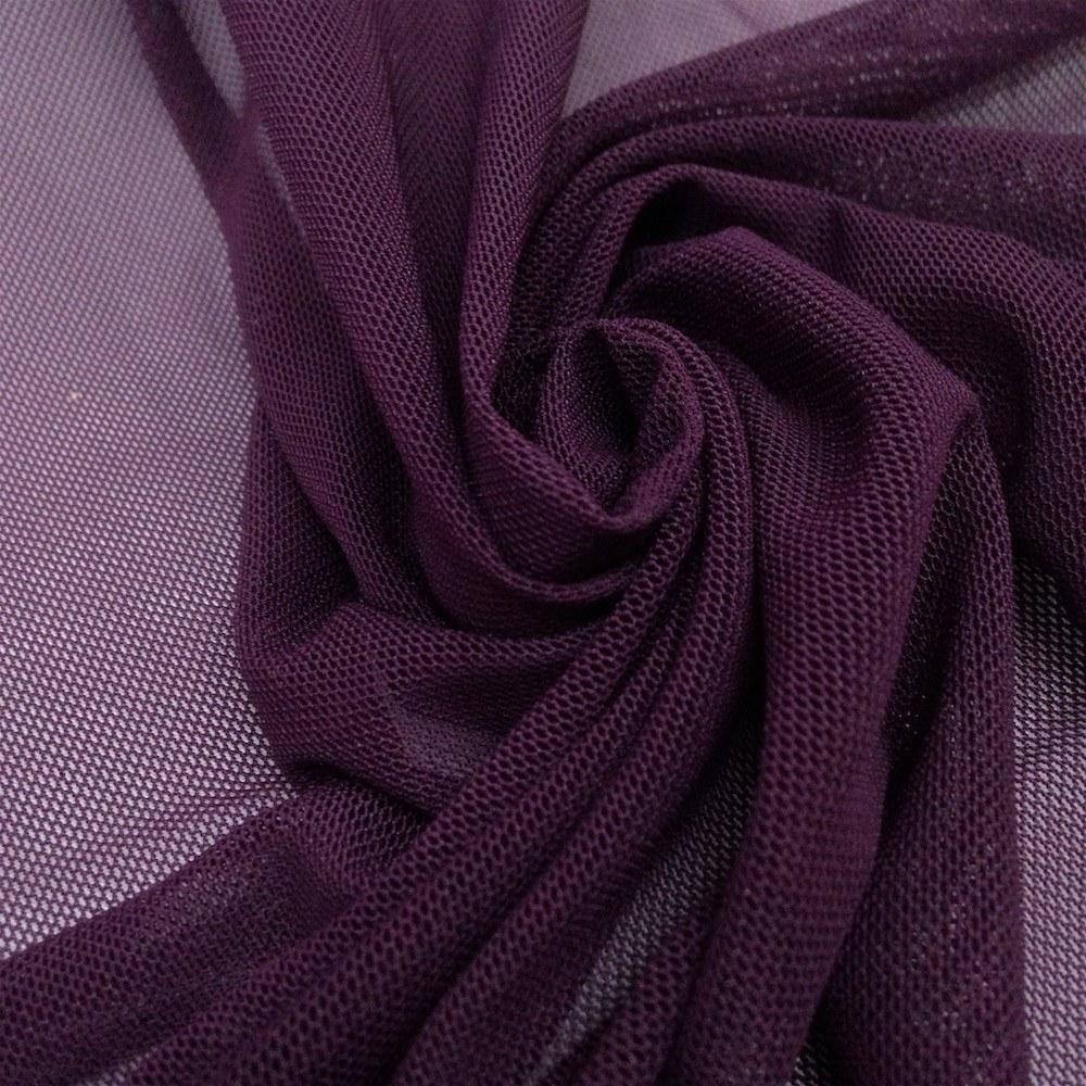 Power Mesh Rod Pocket Curtains - Plum - Image 3