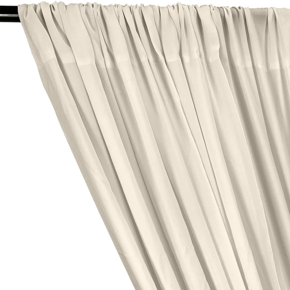 Rayon Challis Rod Pocket Curtains - Ivory - Image 2