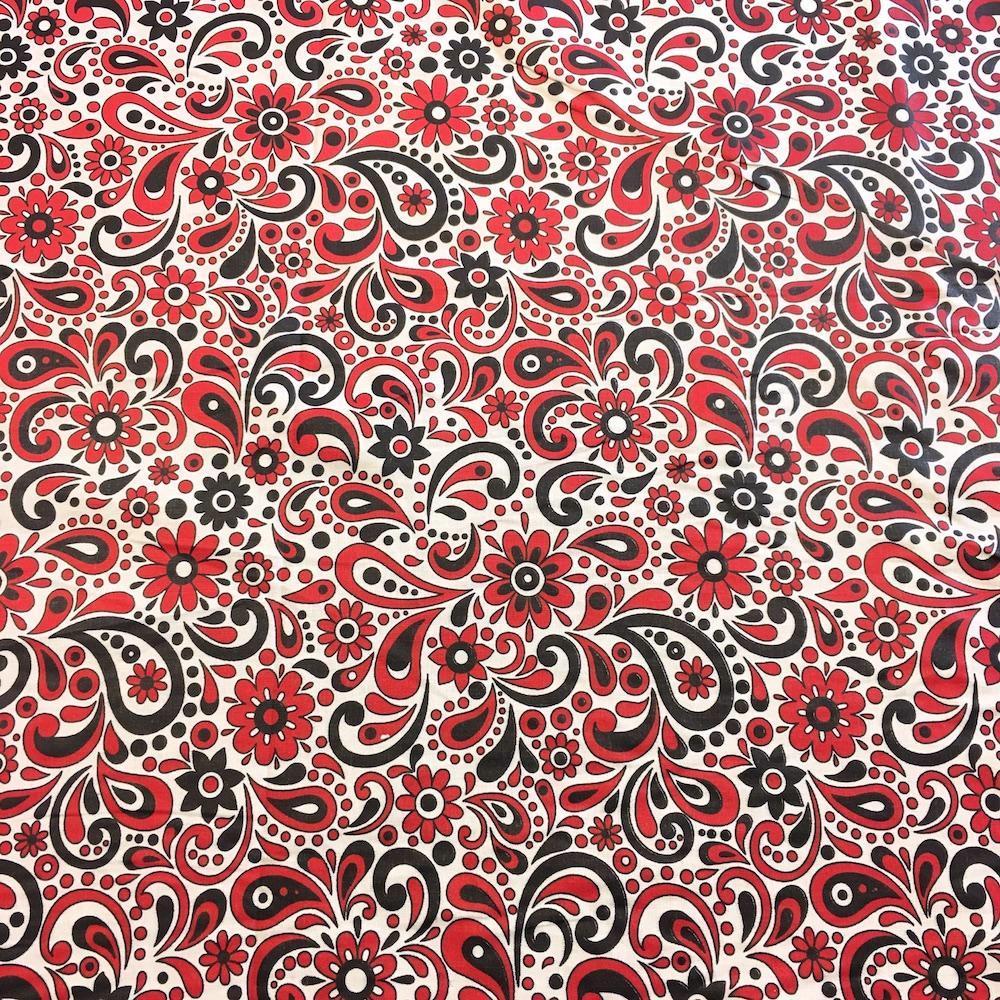 Red and Black Sky Printed Cotton - Image 2