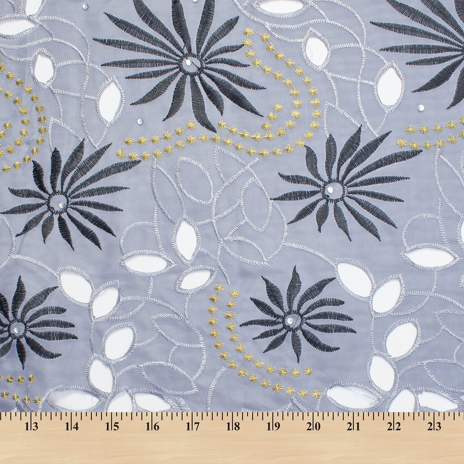 Rhinestone Solar Embroidery On Double Mesh - Image 4