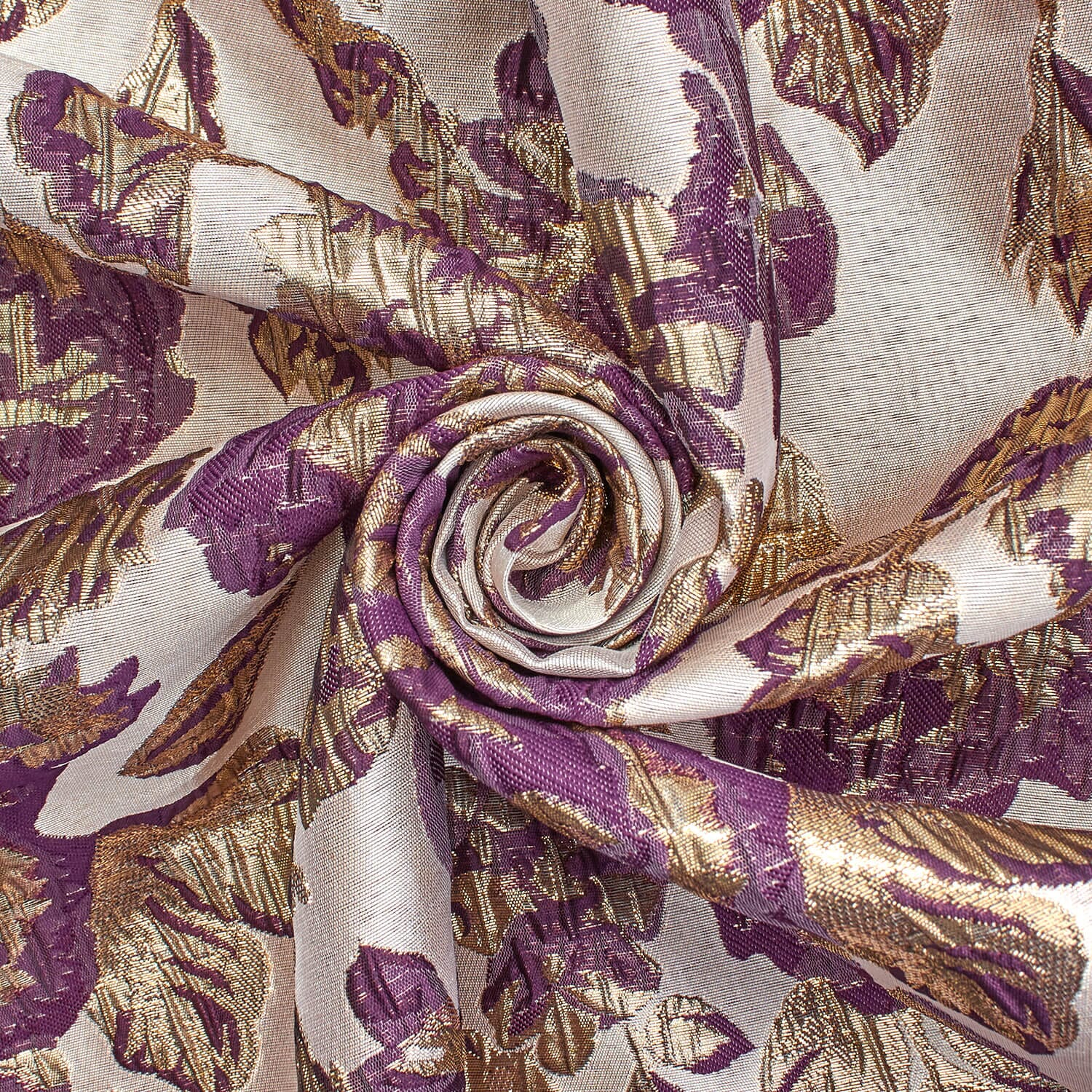 Rose Floral Plain Woven Crinkle Metallic Brocade Jacquard - Image 19