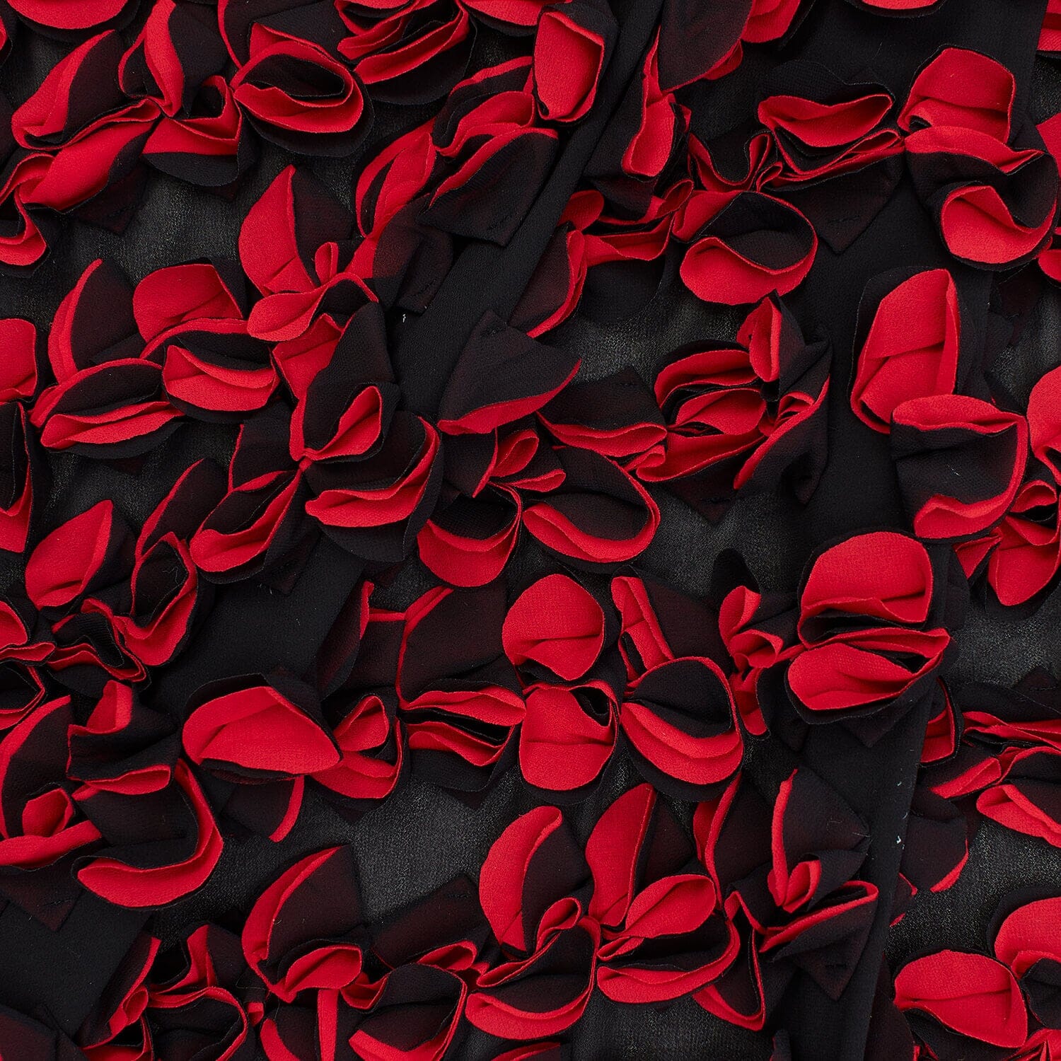 Ruffled Bulbs Embroidered on Chiffon - Image 2
