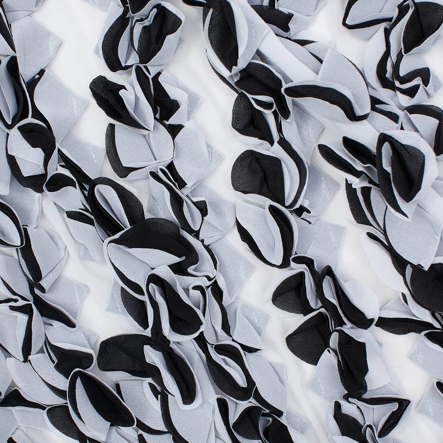 Ruffled Bulbs Embroidered on Chiffon - Image 8
