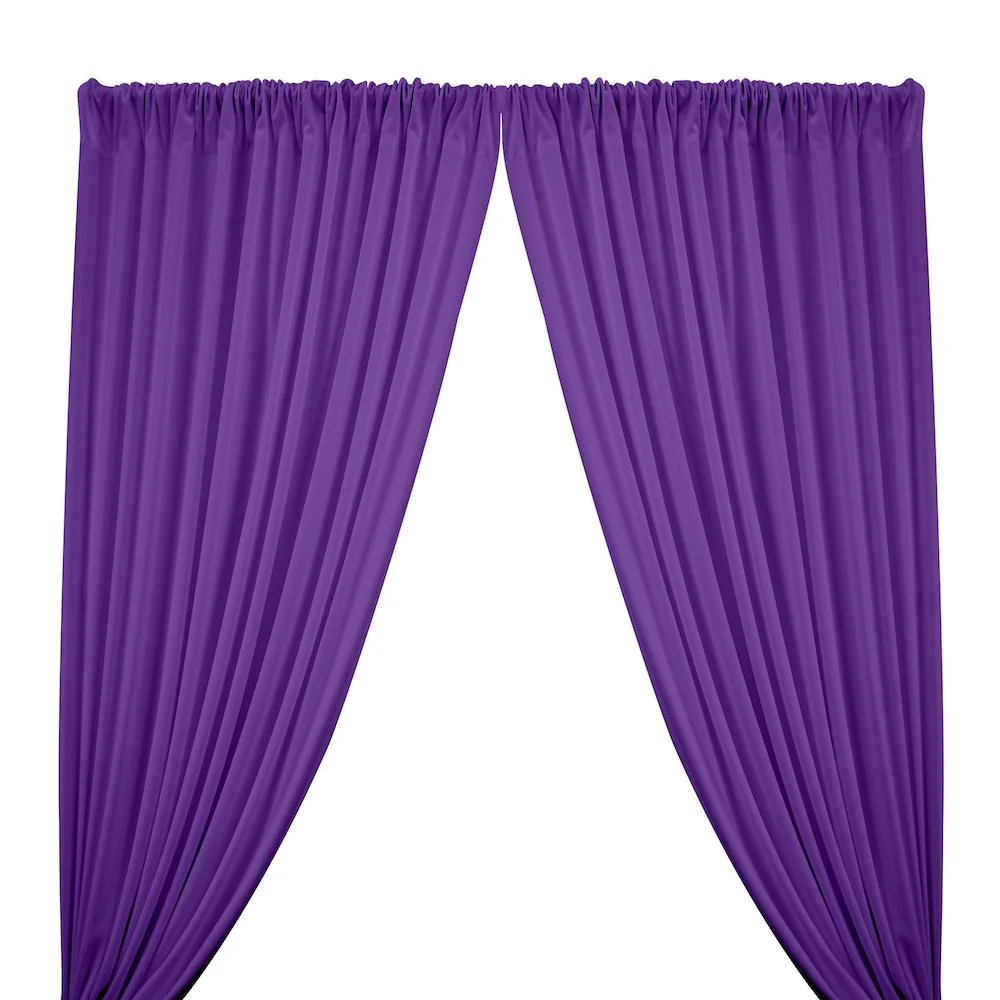 Scuba Double Knit Rod Pocket Curtains - Purple