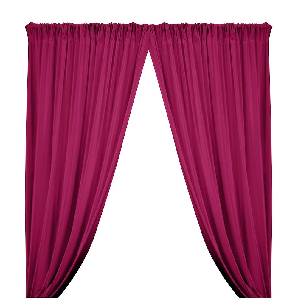 Shiny Milliskin Rod Pocket Curtains - Magenta