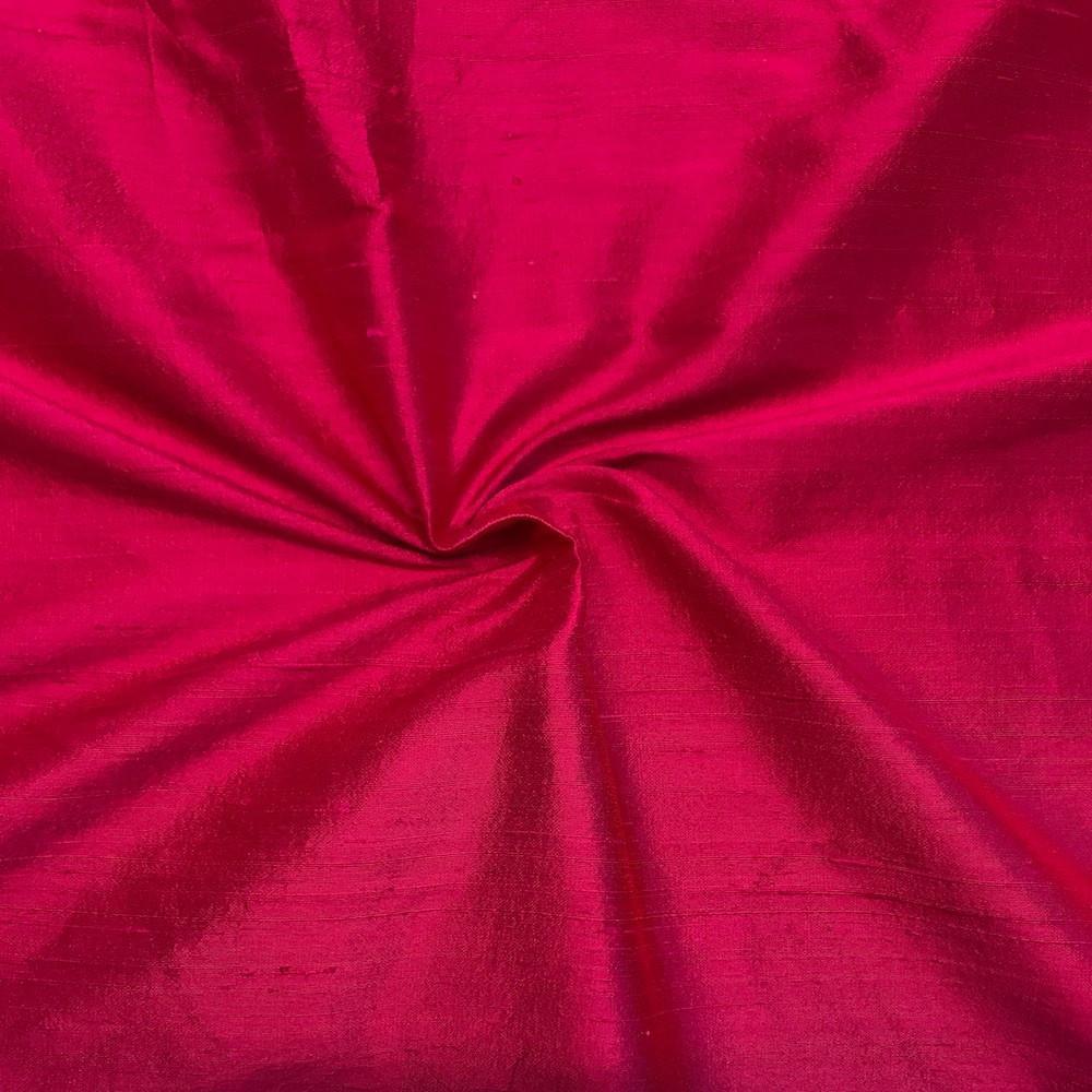 Silk Dupioni (54 Inch) Rod Pocket Curtains - Fuchsia - Image 3