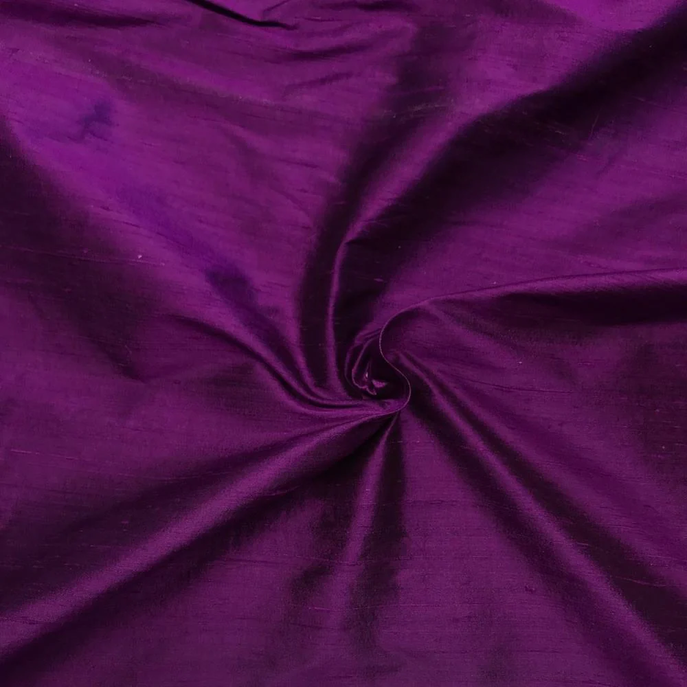 Silk Dupioni (54 Inch) Rod Pocket Curtains - Magenta - Image 3