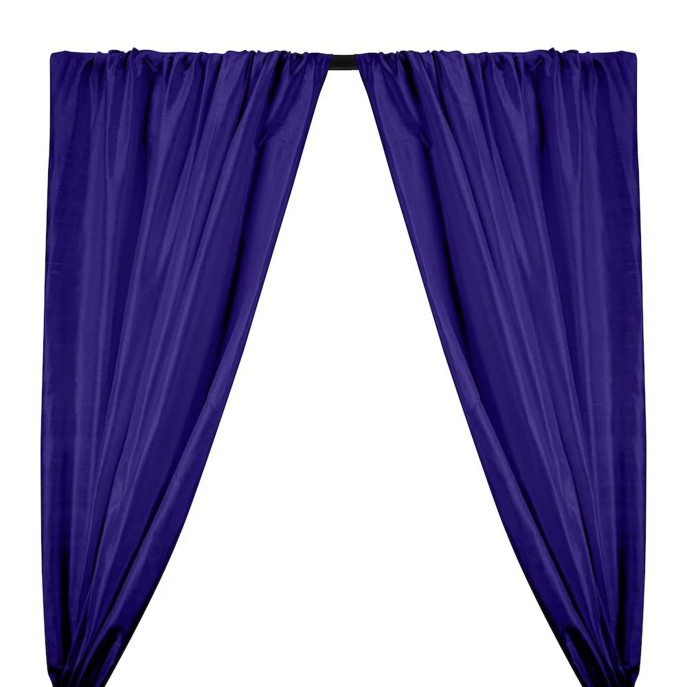 Silk Dupioni (54 Inch) Rod Pocket Curtains - Purple