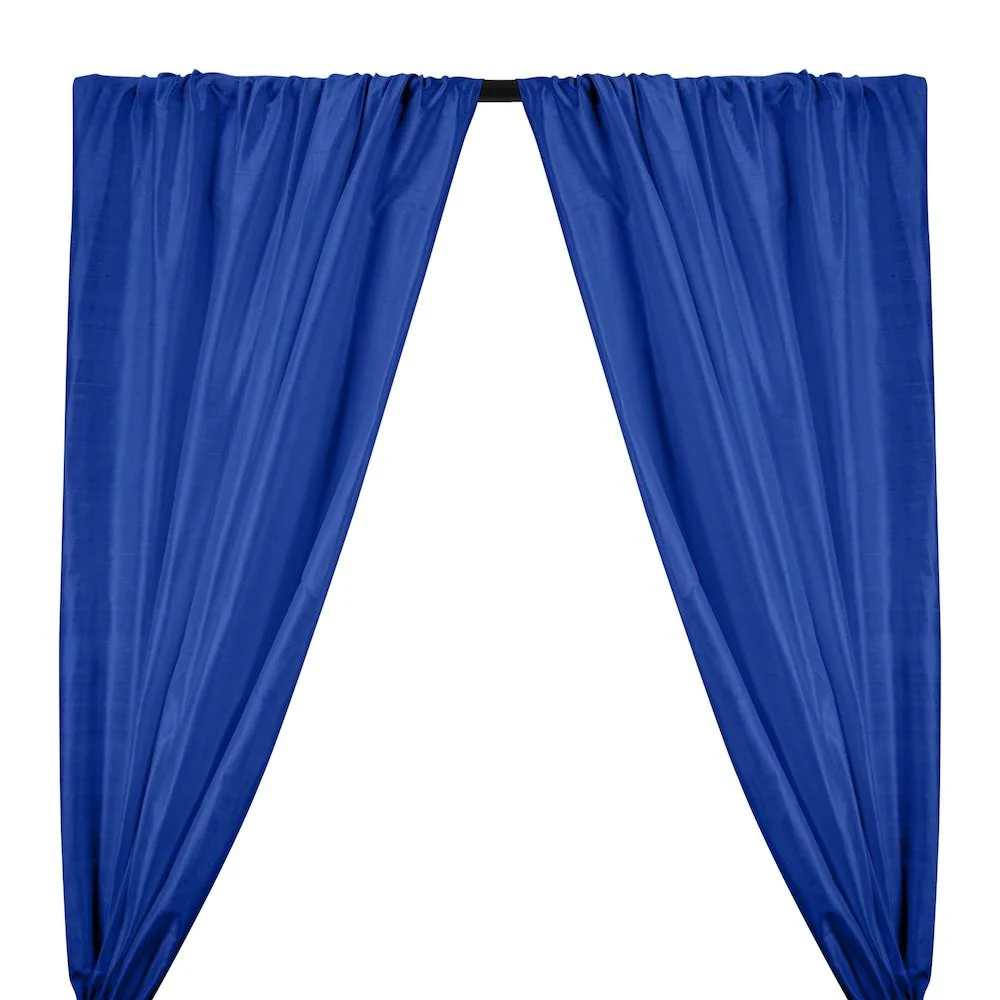Silk Dupioni (54 Inch) Rod Pocket Curtains - Royal Blue