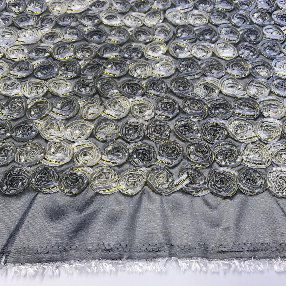 Silver & Gold Trim Rosette - Image 2