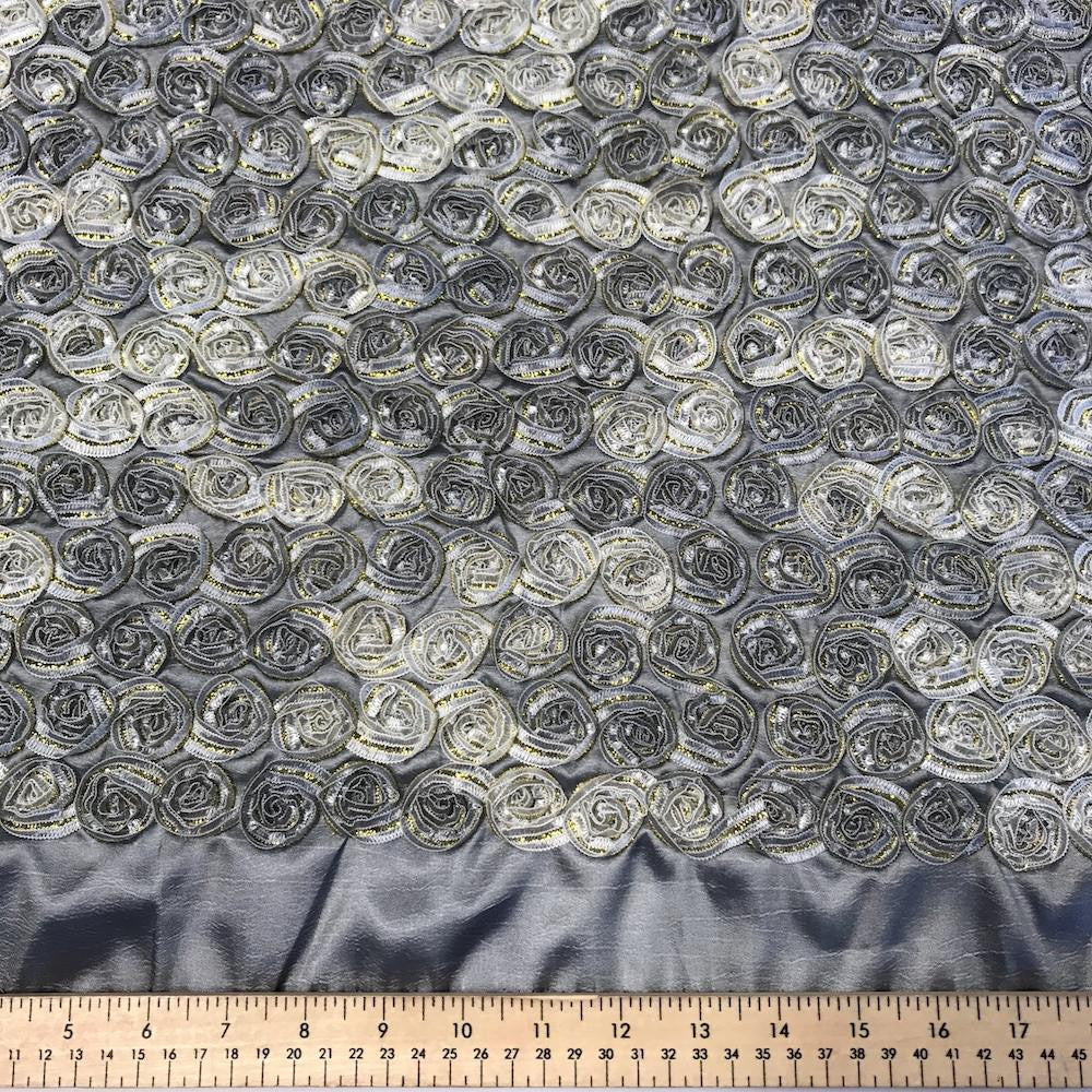 Silver & Gold Trim Rosette - Image 4