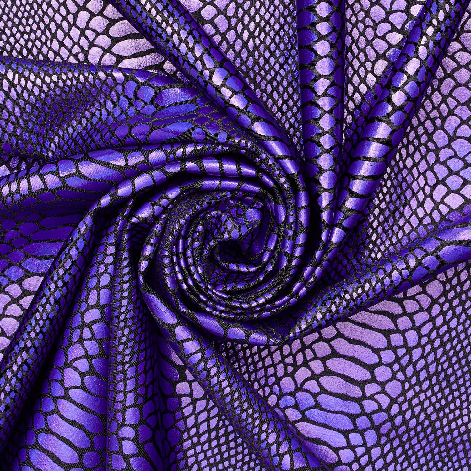 Snake Scale Hologram Tricot Foil Fabric - Image 29