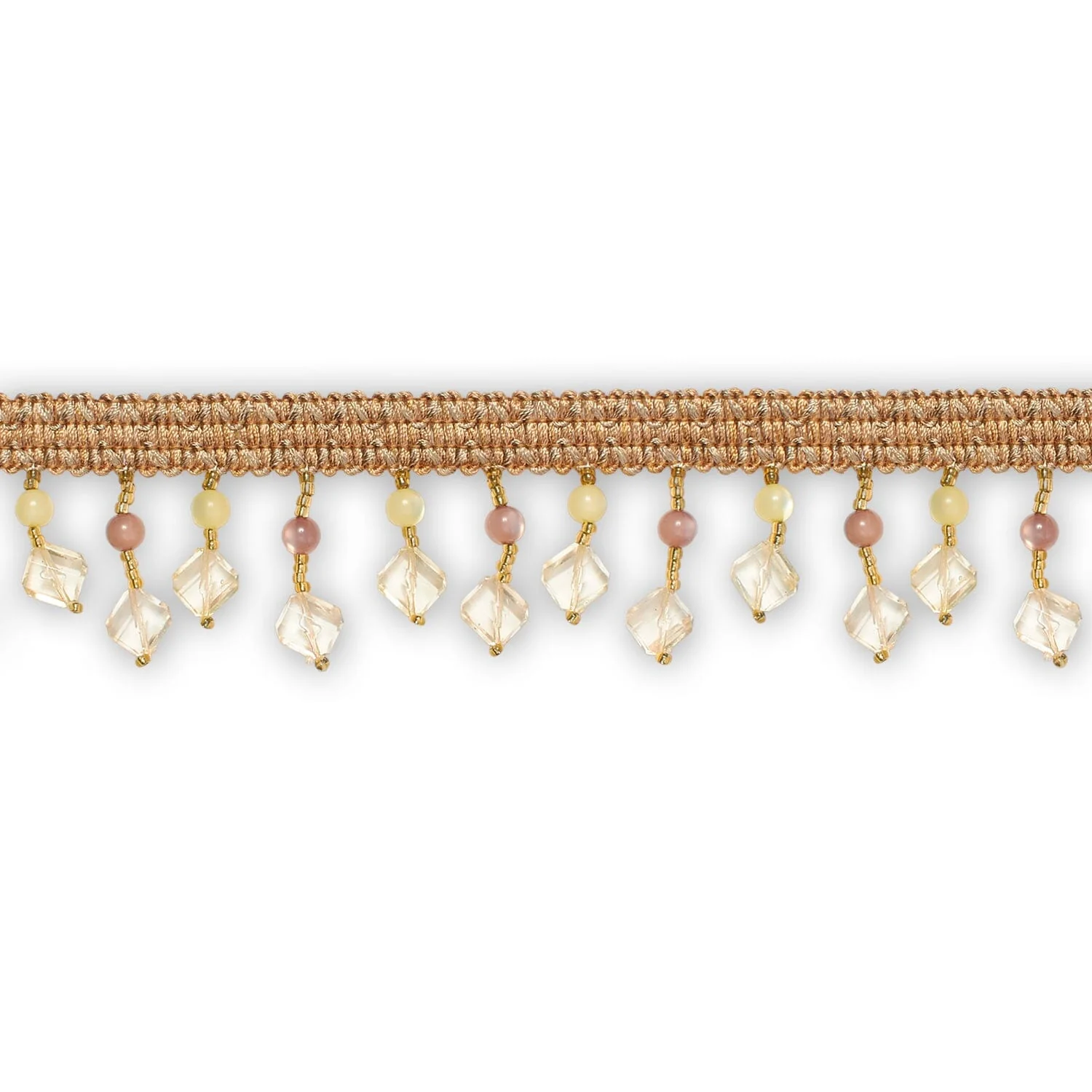 Square Beaded Rhinestone Tassel Fringe Trim - Image 14