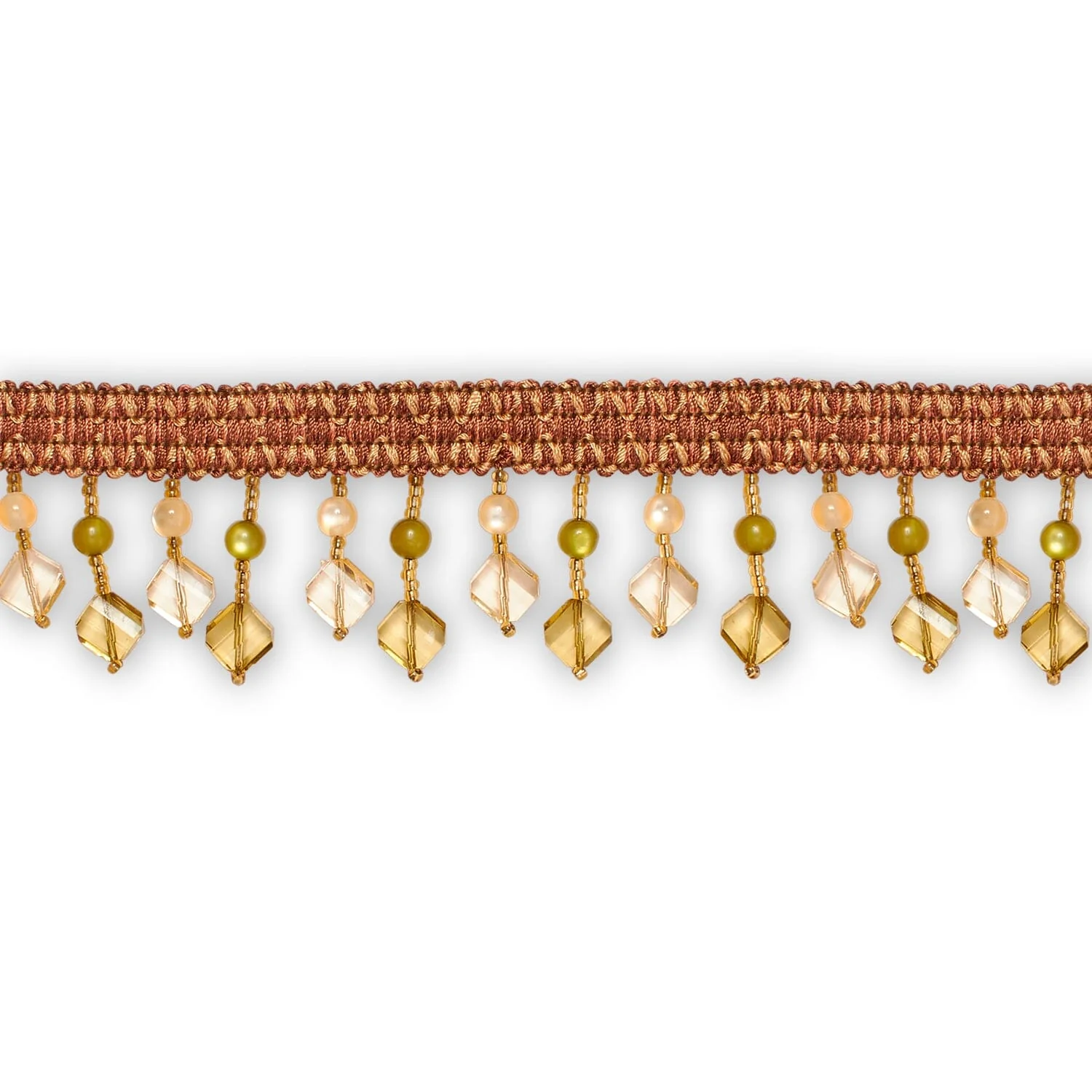 Square Beaded Rhinestone Tassel Fringe Trim - Image 8