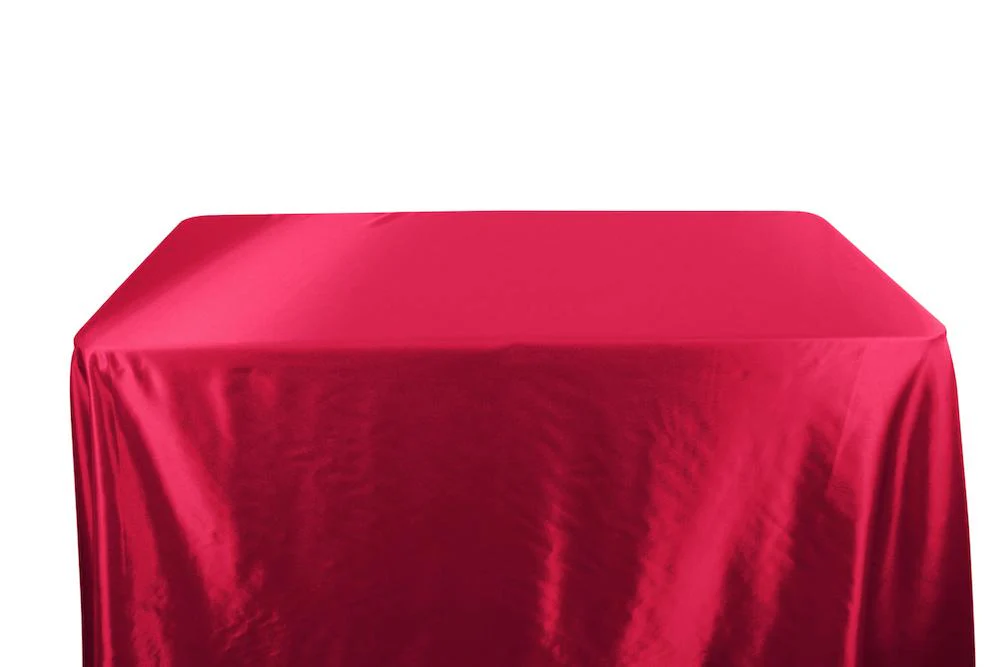 Stretch Charmeuse Satin Banquet Rectangular Table Covers - 8 Feet - Image 16