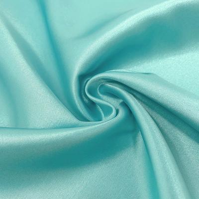 Stretch Charmeuse Satin Rod Pocket Curtains - Aqua Blue - Image 3