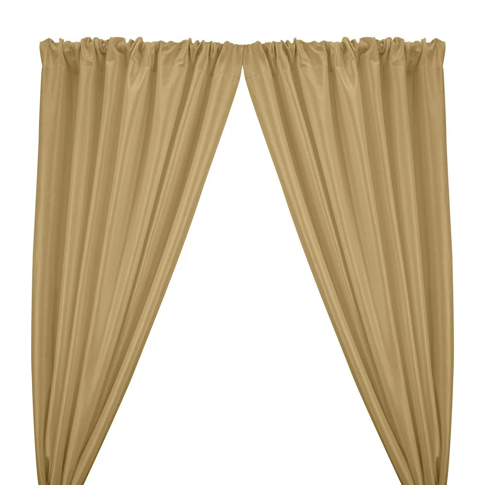 Stretch Taffeta Rod Pocket Curtains - Champagne