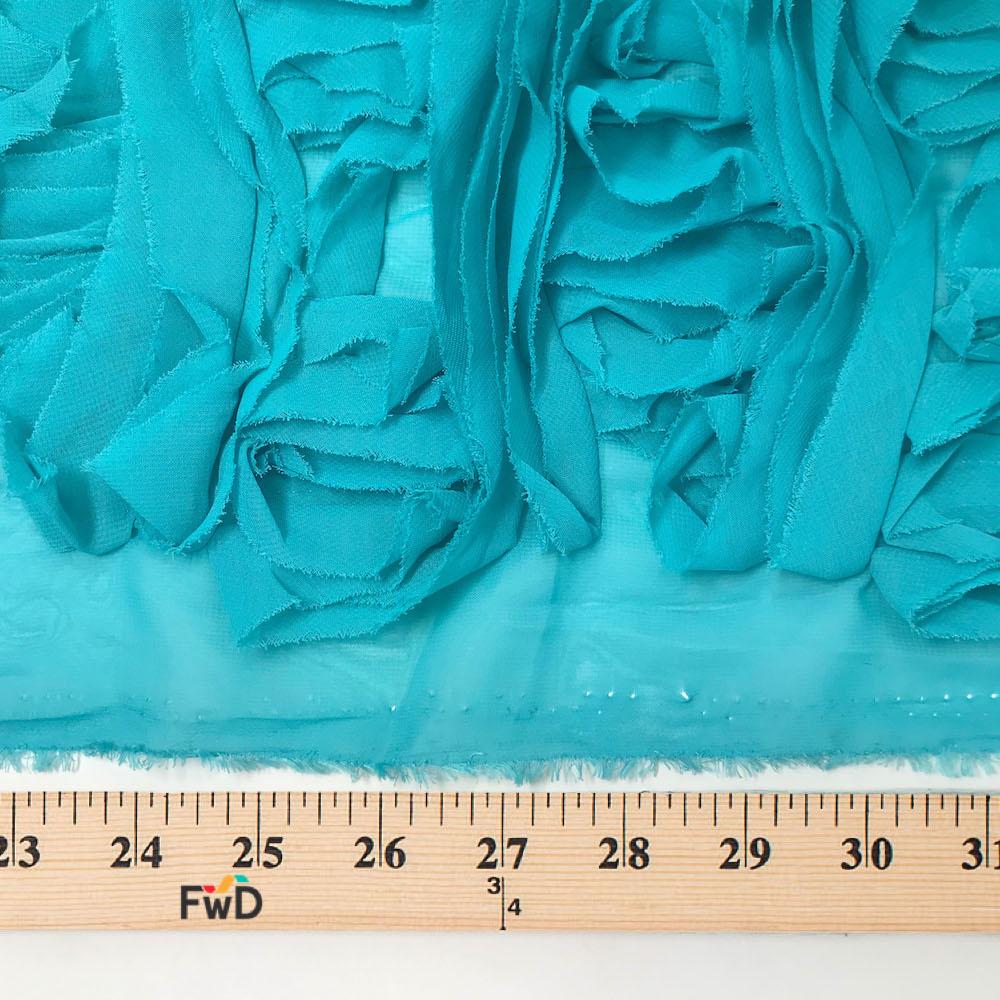 Striped Ruffle Chiffon Embroidery - Image 9