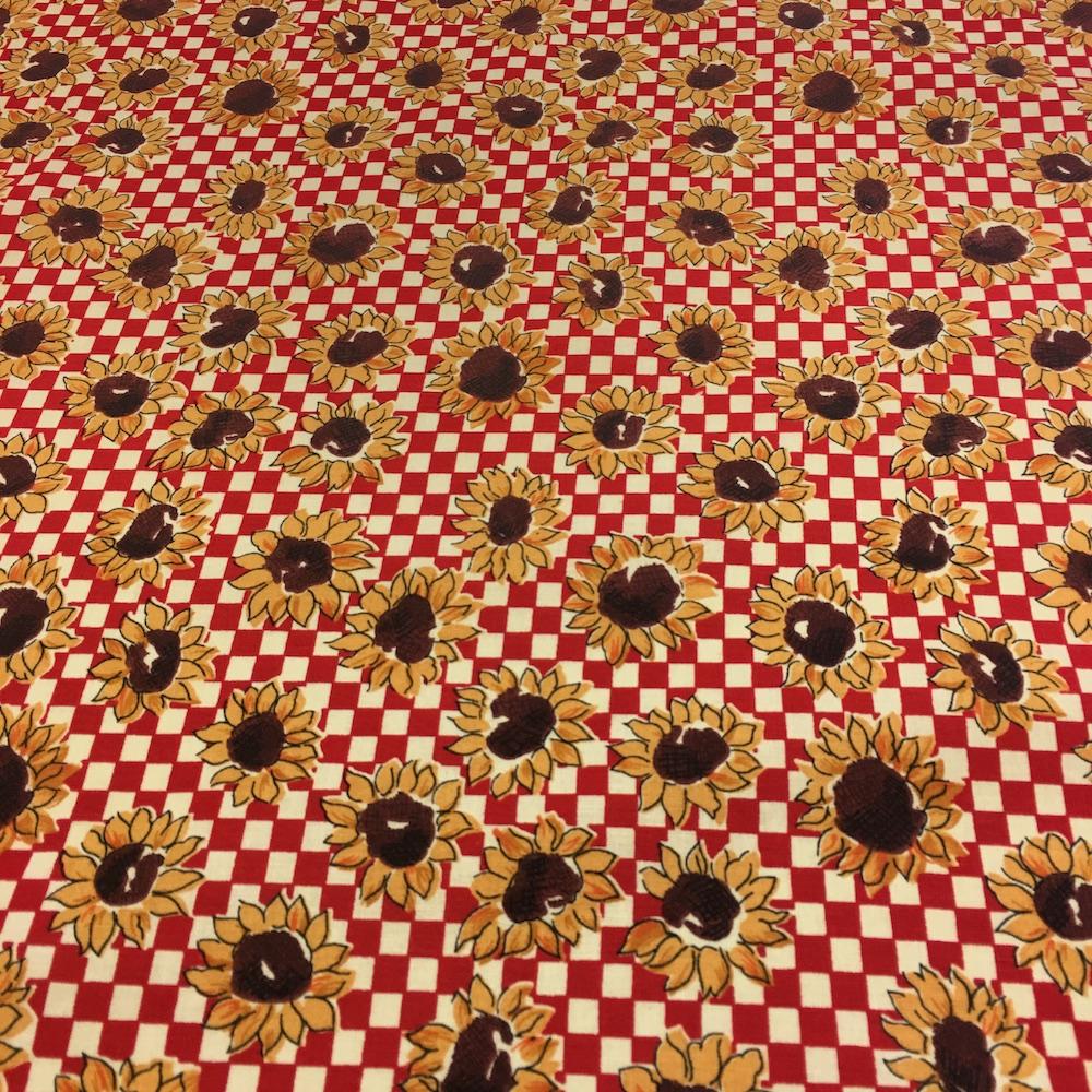 Sunflower Red Printed Cotton